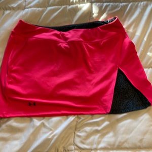 Bright pink under armour ladies skort L